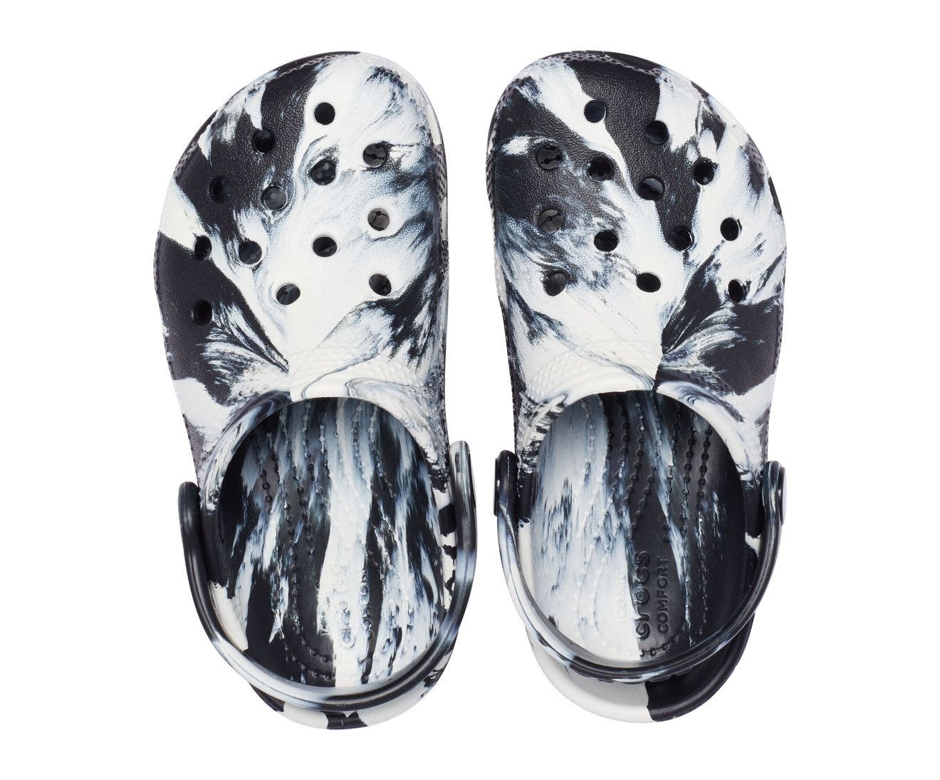 Classic Marbled Black/White Toddler Clog