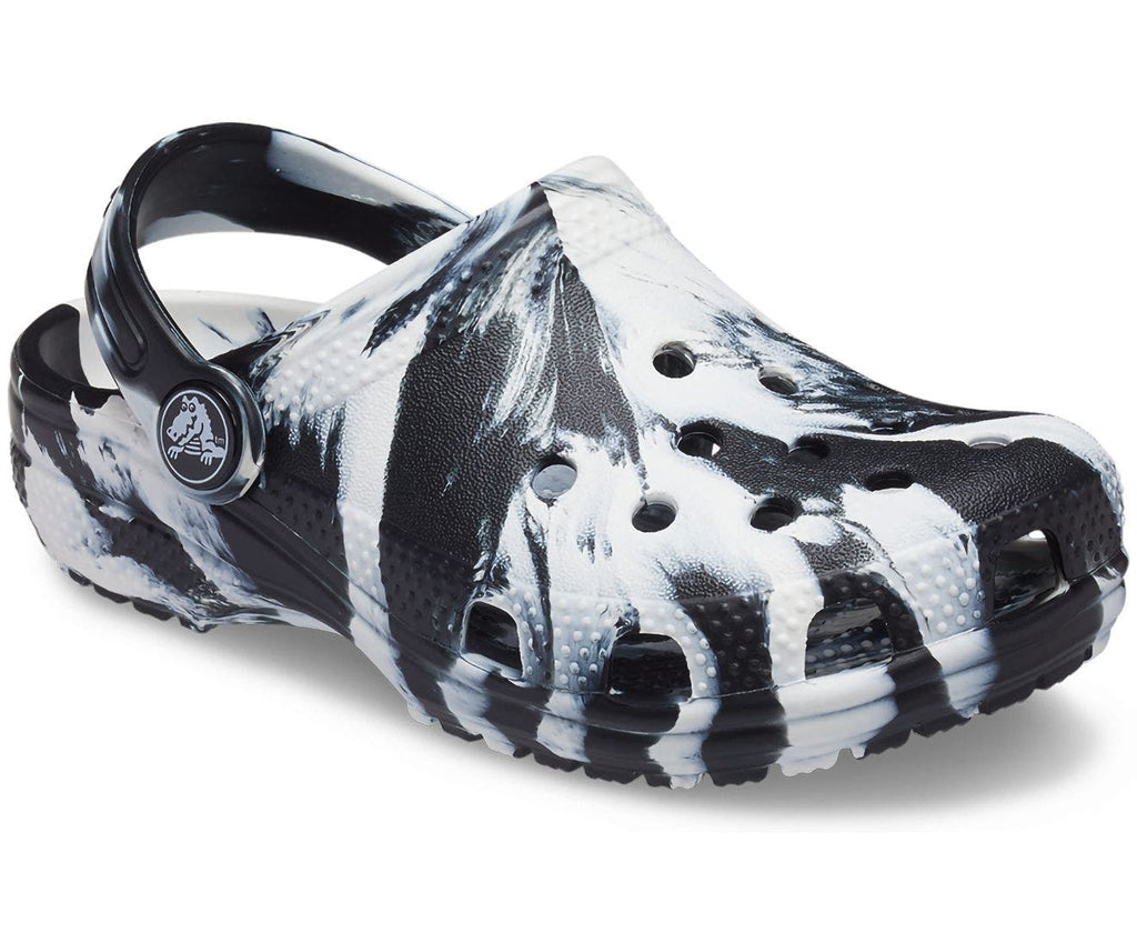 Classic Marbled Black/White Toddler Clog