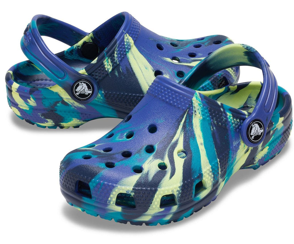 Classic Marbled Toddler Navy/Turbo Teal Clog