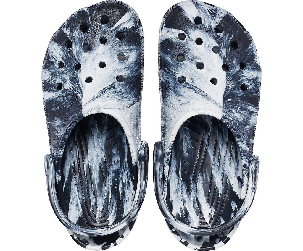 Classic Marbled White/Black Unisex Clog