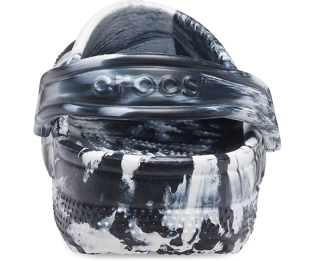 Classic Marbled White/Black Unisex Clog