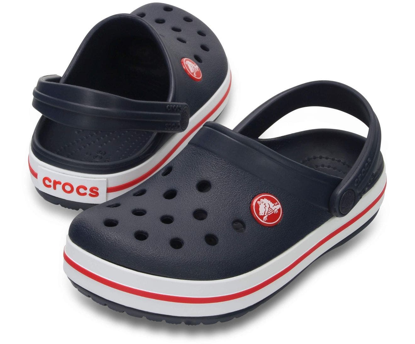 Crocband Navy/Red Kids Clog