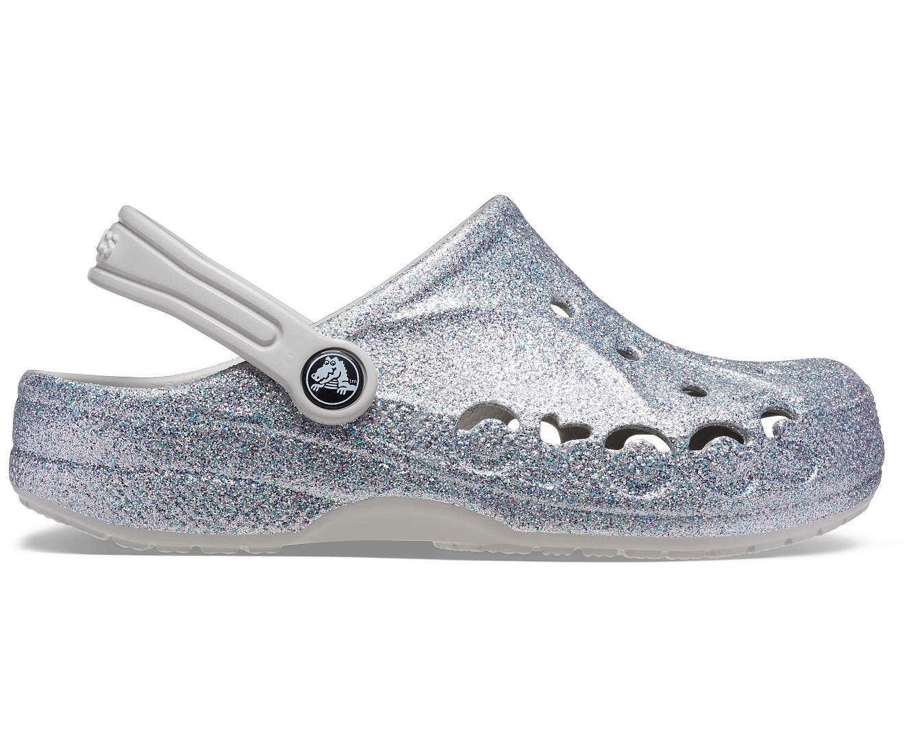 Baya Glitter Silver Toddler Clog