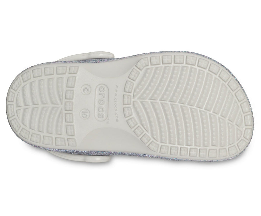 Baya Glitter Silver Toddler Clog