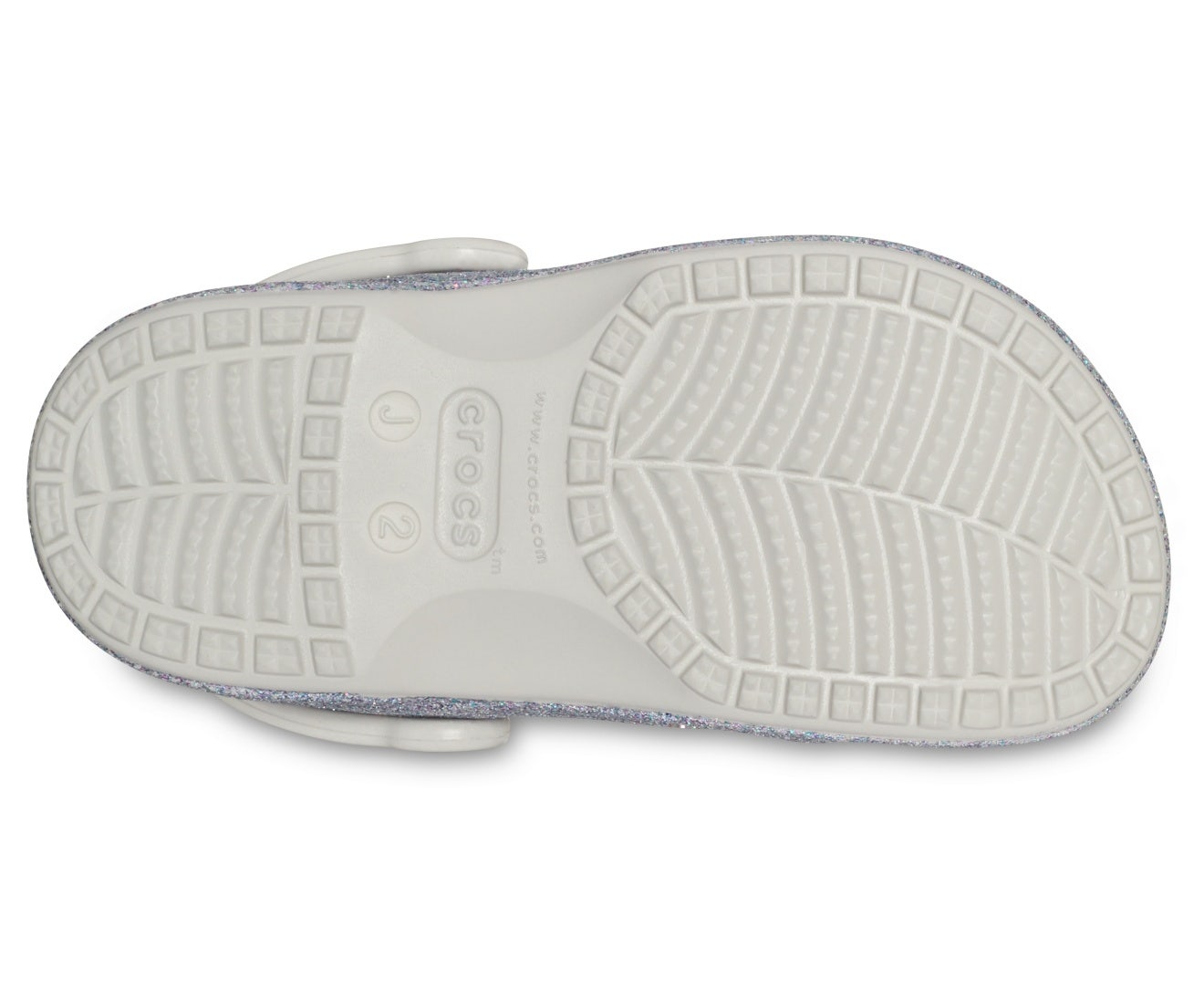 Baya Glitter Silver Kids Clog