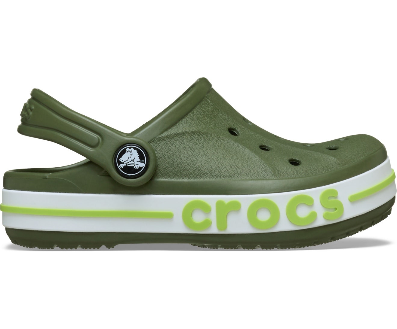Bayaband Toddler Army Green/Lime Punch Clog