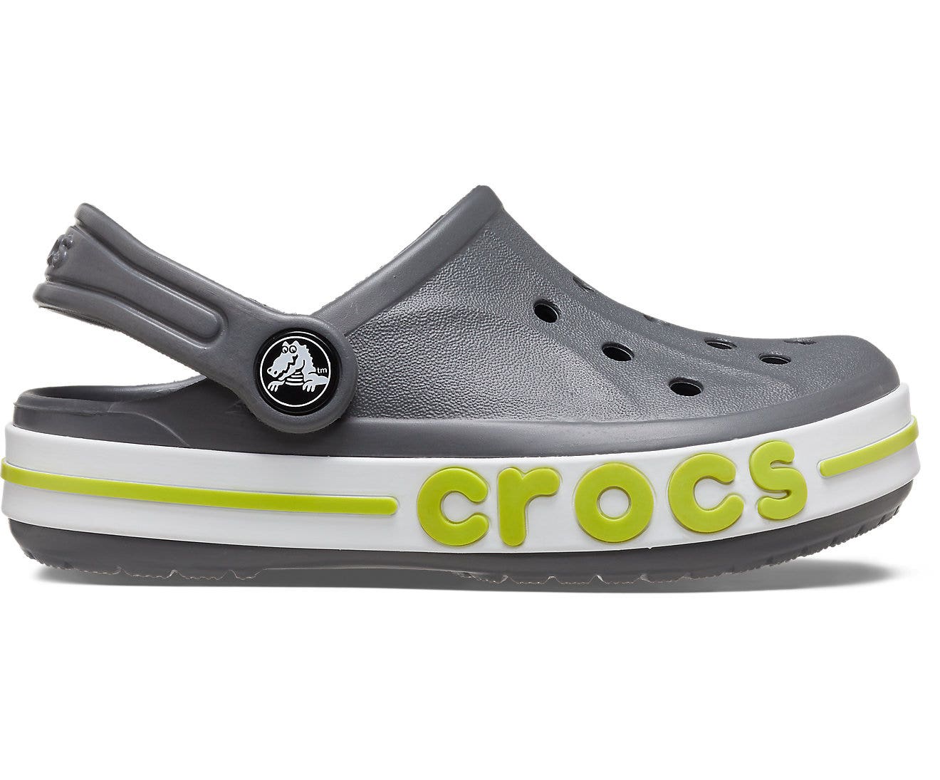 Bayaband Slate Grey/Lime Punch Kids Clog