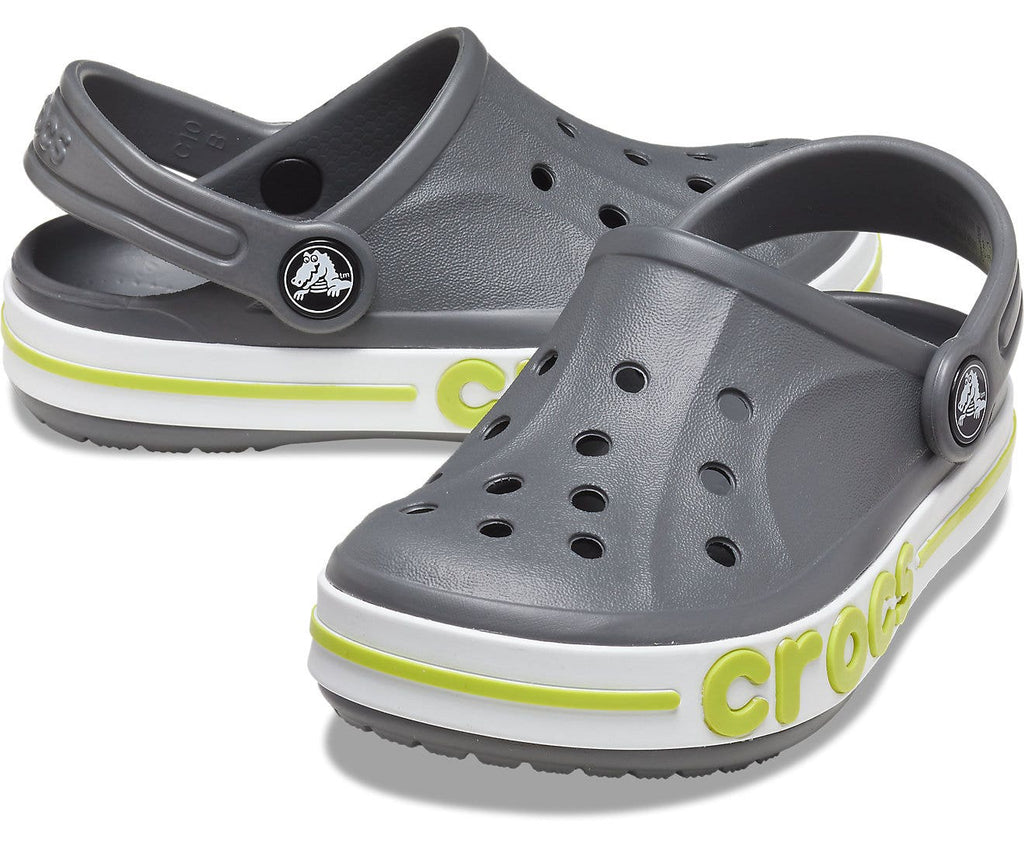 Bayaband Slate Grey/Lime Punch Kids Clog