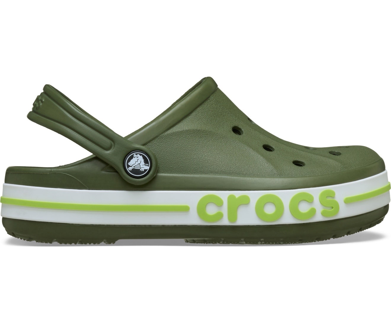 Bayaband Kids Army Green/Lime Punch Clog