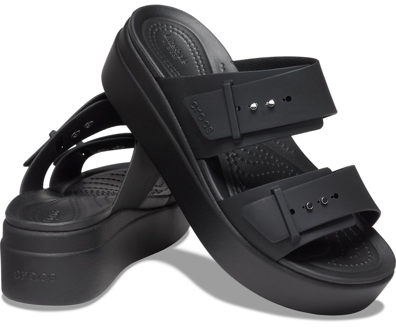 Crocs Brooklyn Buckle Low Black Women Sandal