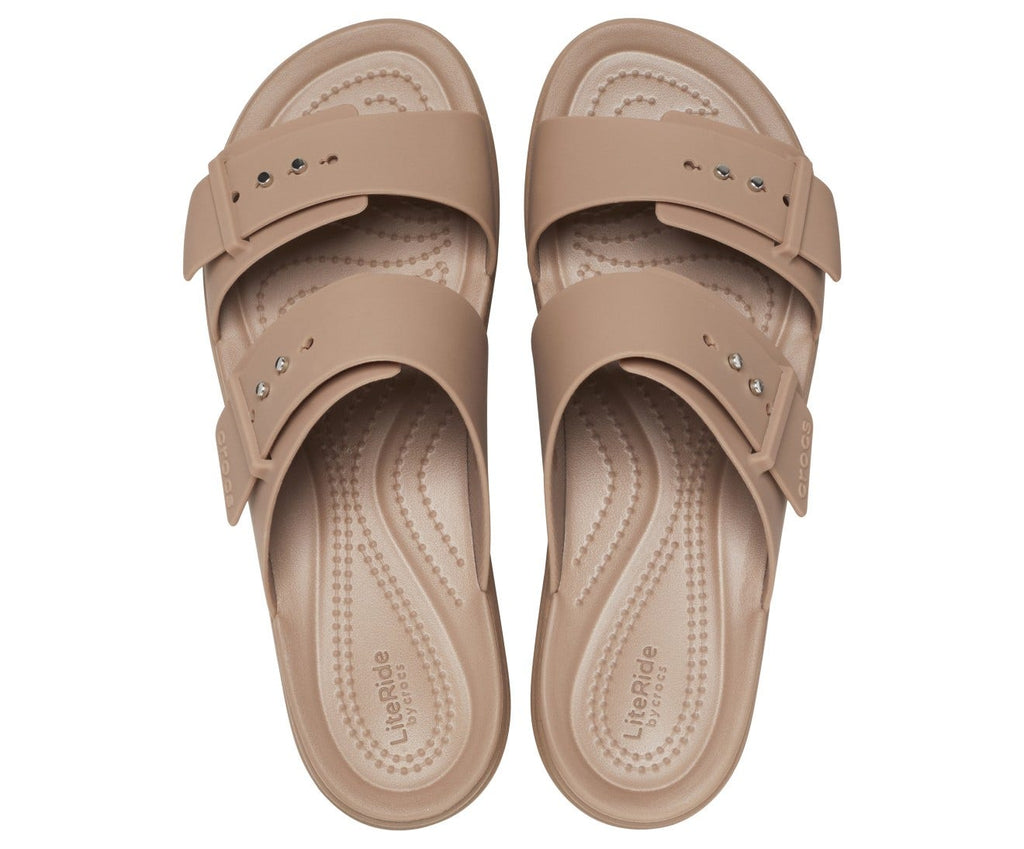 Brooklyn Buckle Low Latte Women Sandal