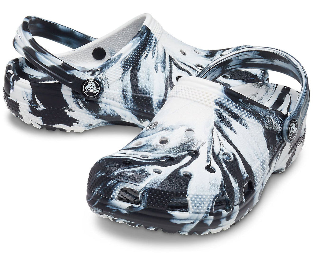 Classic Marbled Black/White Kids Clog