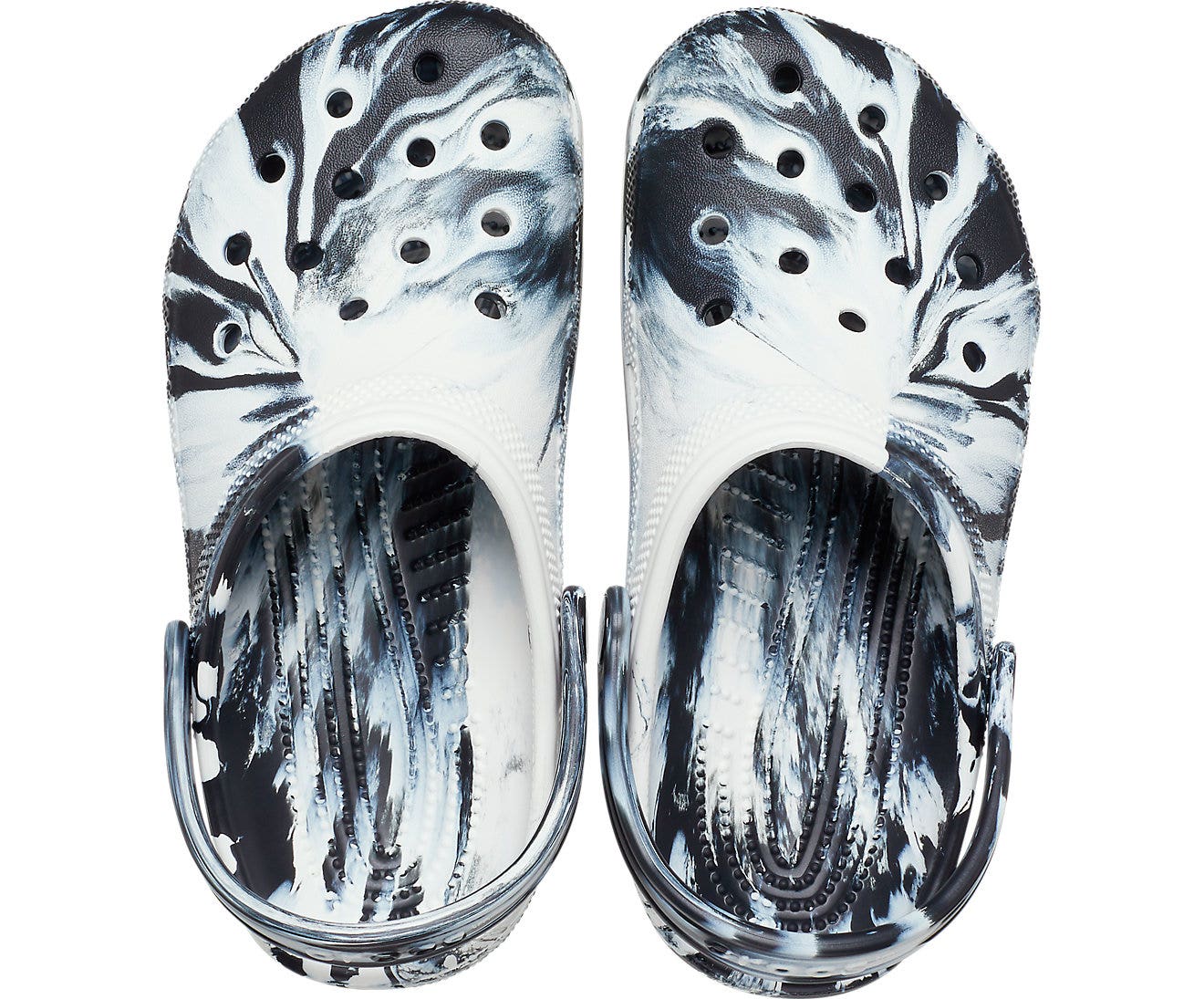 Classic Marbled Black/White Kids Clog