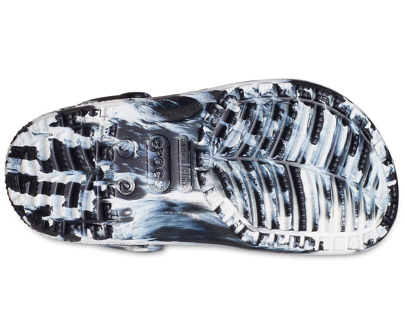 Classic Marbled Black/White Kids Clog