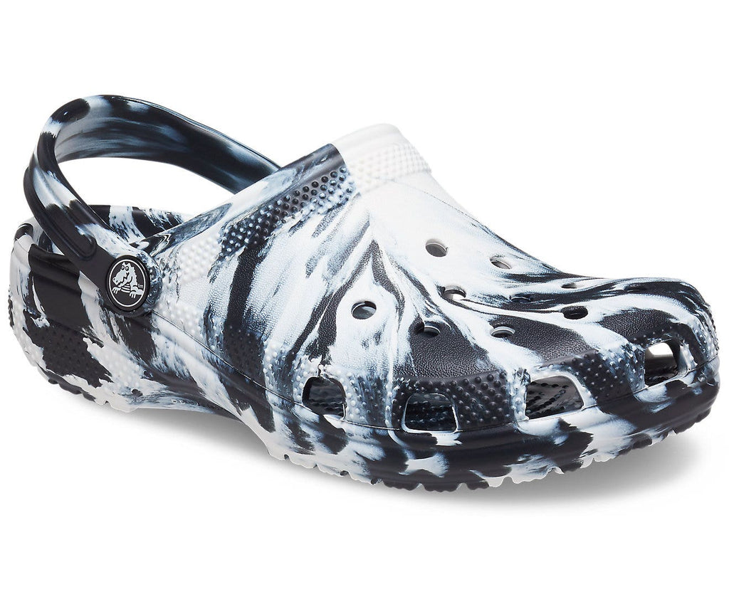 Classic Marbled Black/White Kids Clog