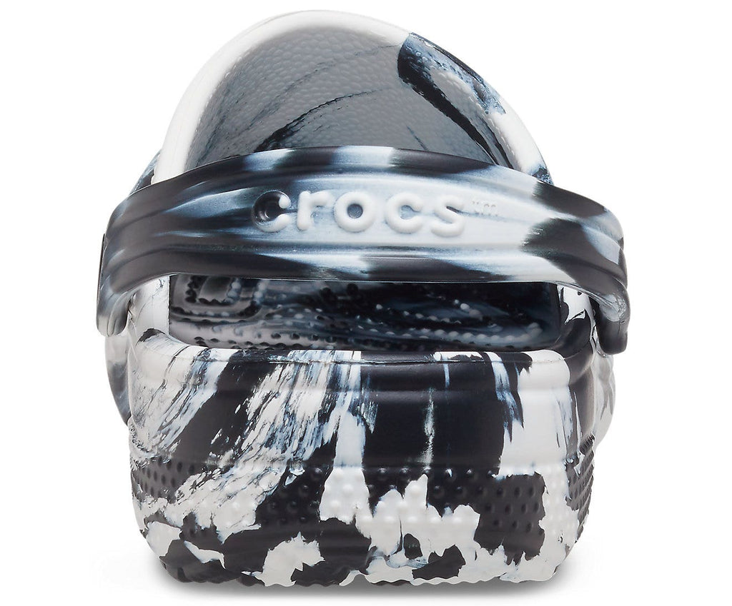 Classic Marbled Black/White Kids Clog