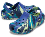 Classic Marbled Kids Navy/Turbo Teal Clog
