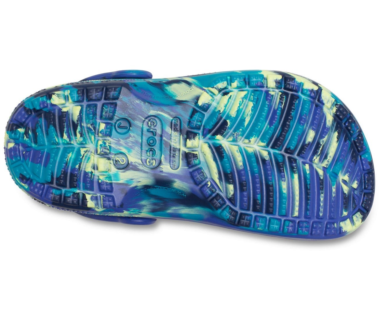 Classic Marbled Kids Navy/Turbo Teal Clog