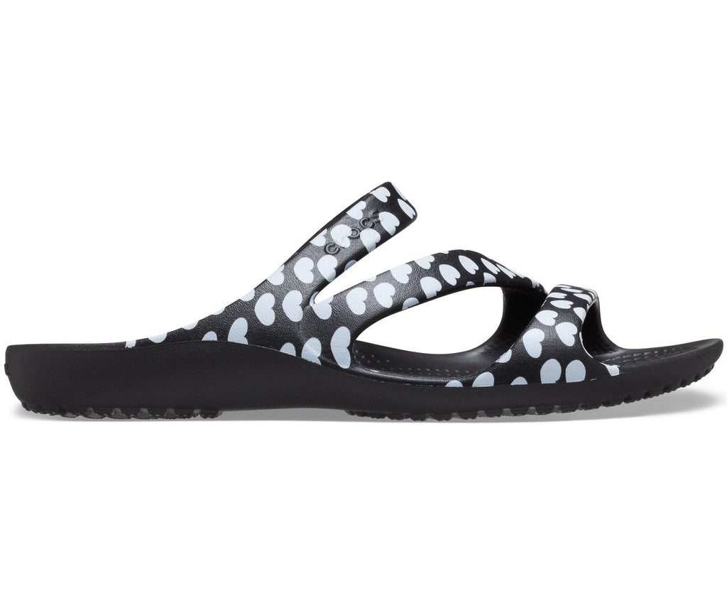 Kadee II Heart Print Black/White Women Sandal
