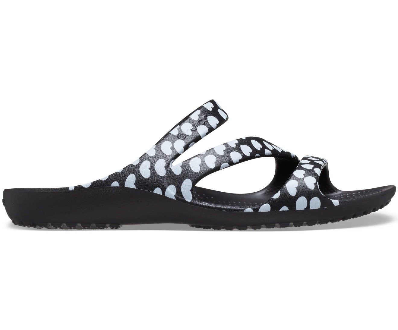 Kadee II Heart Print Black/White Women Sandal