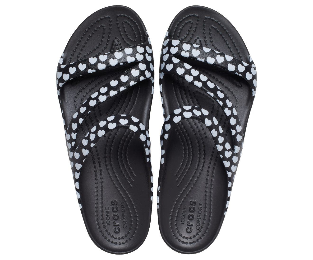 Kadee II Heart Print Black/White Women Sandal