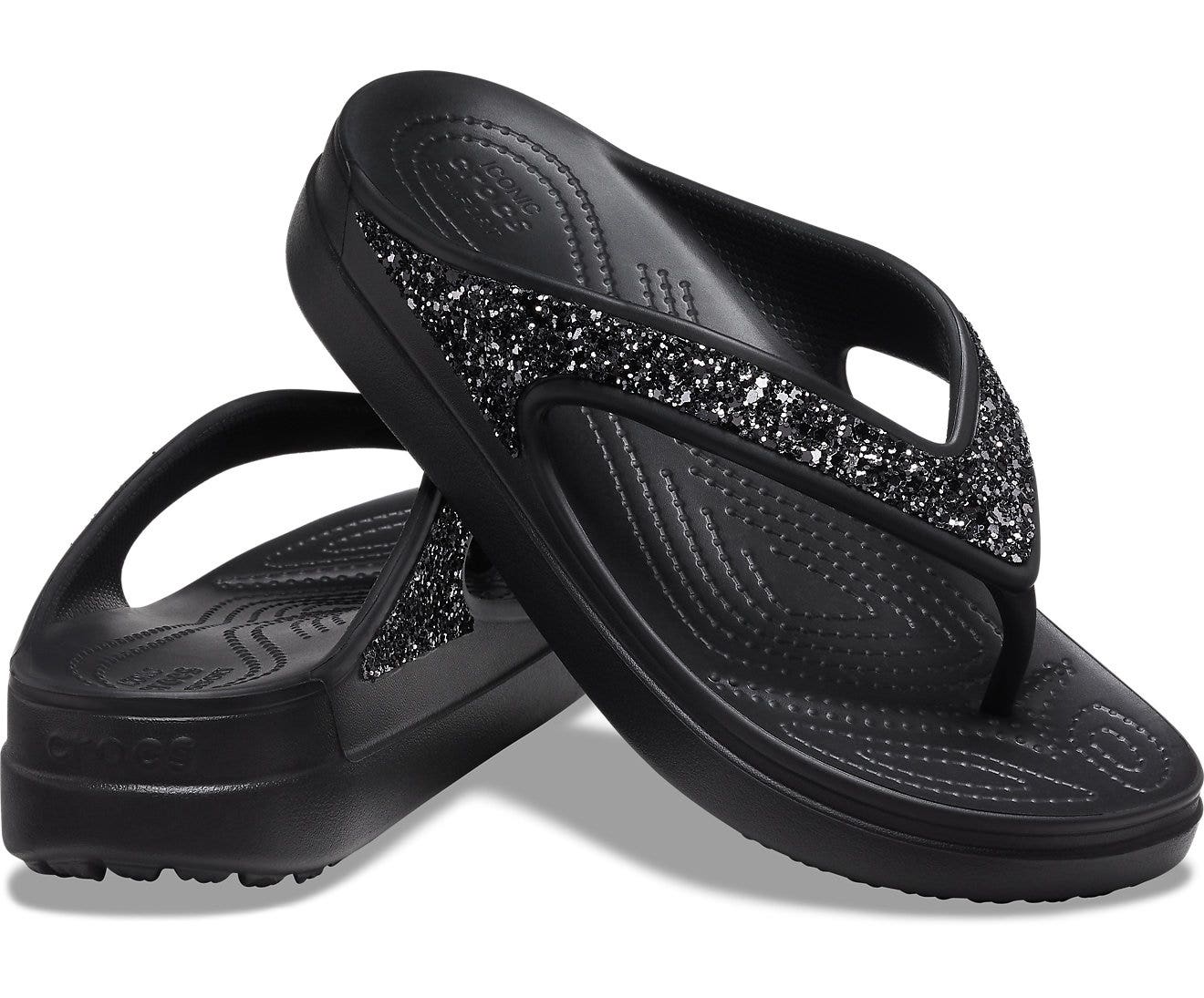 Sloane Glitter Black Women Flip