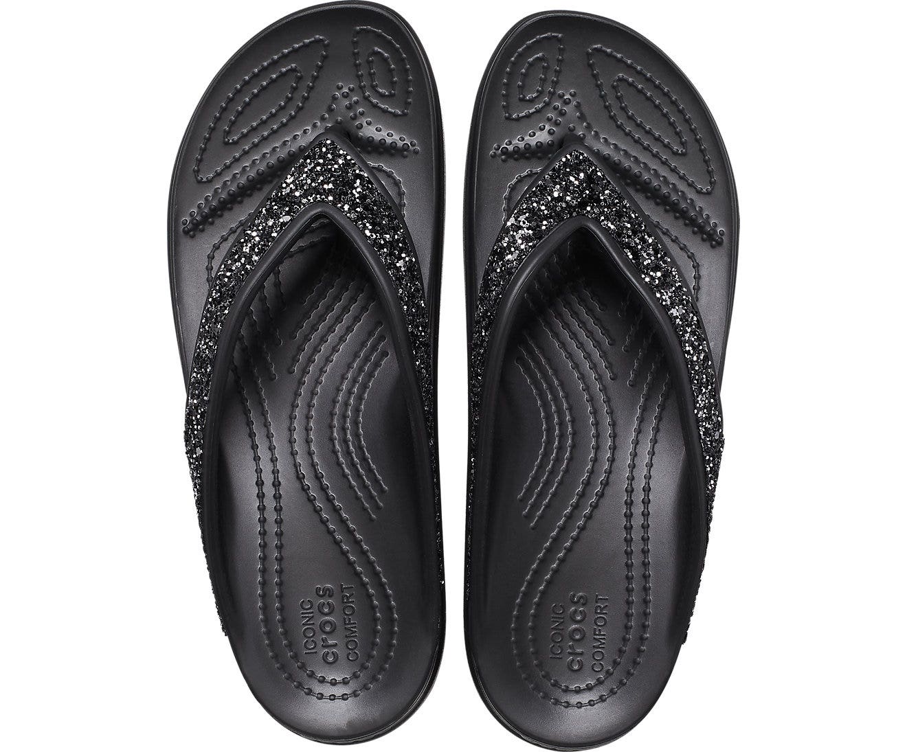 Sloane Glitter Black Women Flip