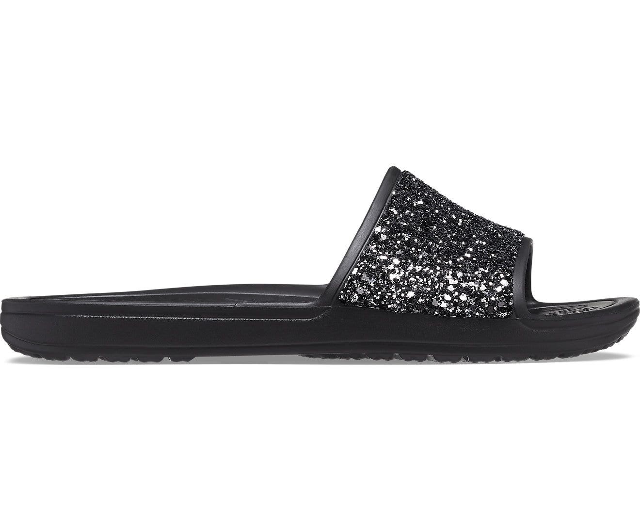 Sloane Glitter Low Black Women Slide