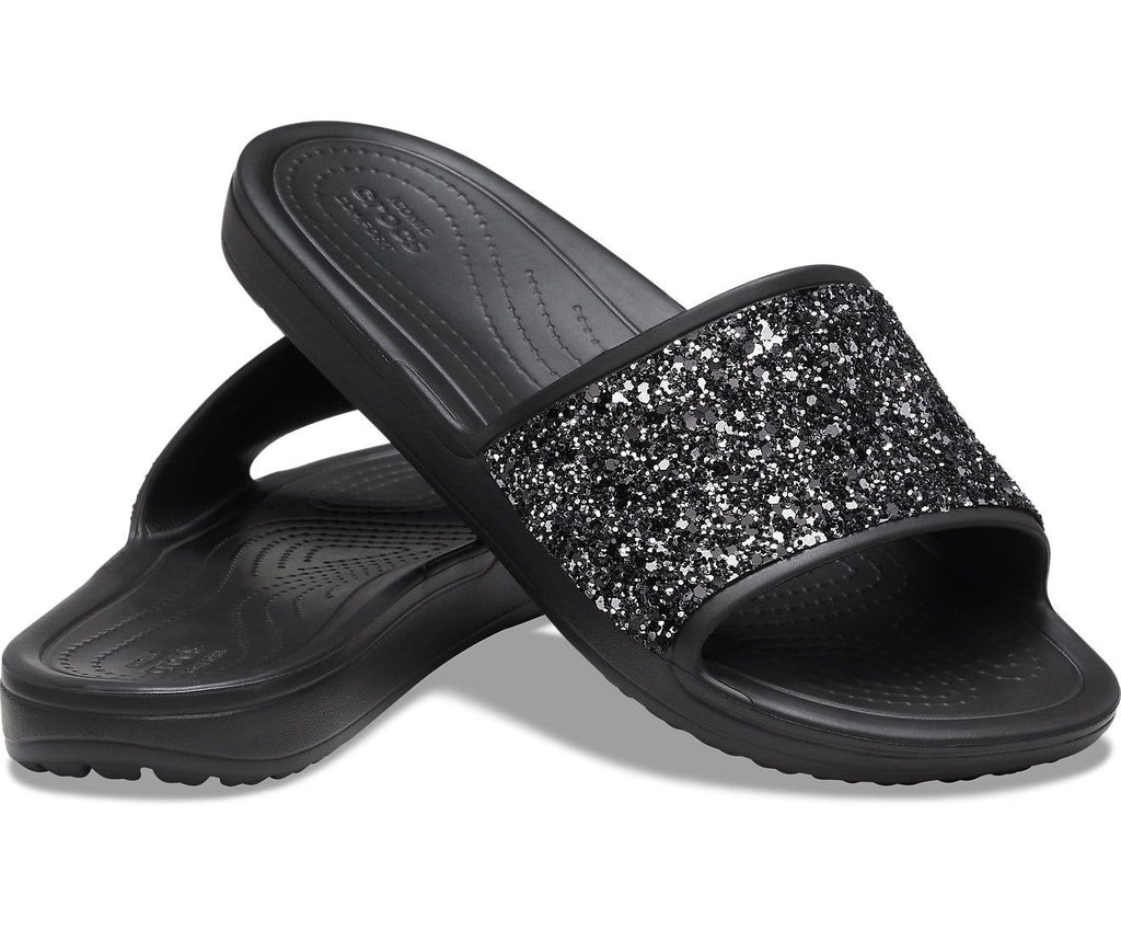 Sloane Glitter Low Black Women Slide