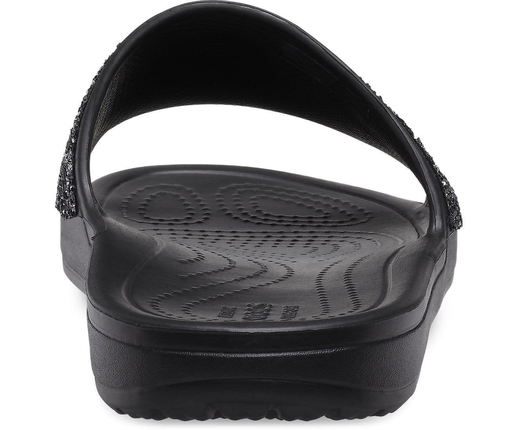 Sloane Glitter Low Black Women Slide