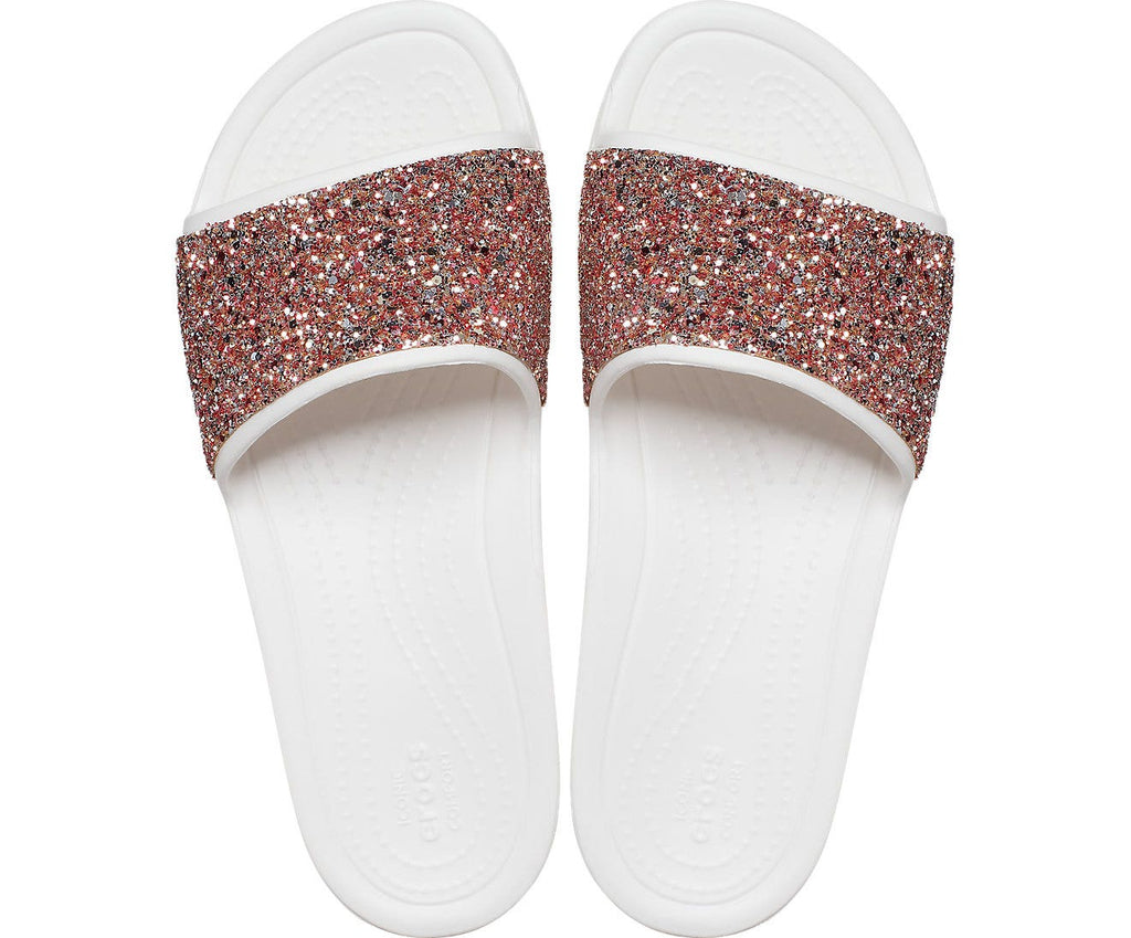 Sloane Glitter Low Oyster/Rose Gold Women Slide