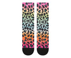 CrocsSocks Neon Animal Crew Neon Multi/Black Unisex Socks