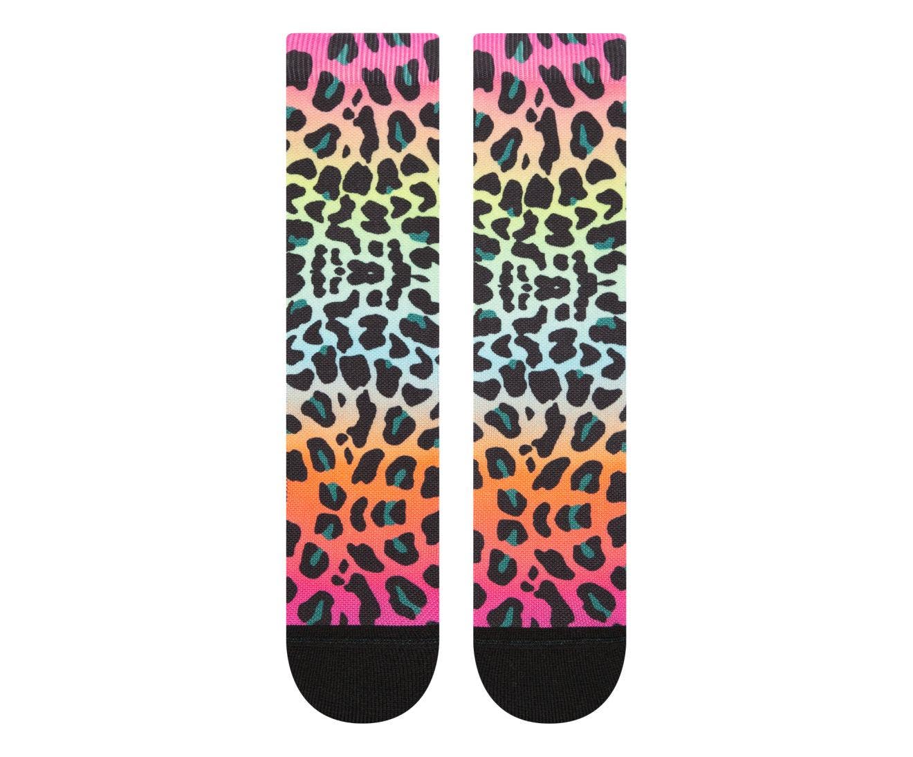 CrocsSocks Neon Animal Crew Neon Multi/Black Unisex Socks