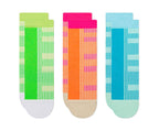 CrocsSocks Split Stripe Ankle Limeade/Multi Unisex Socks