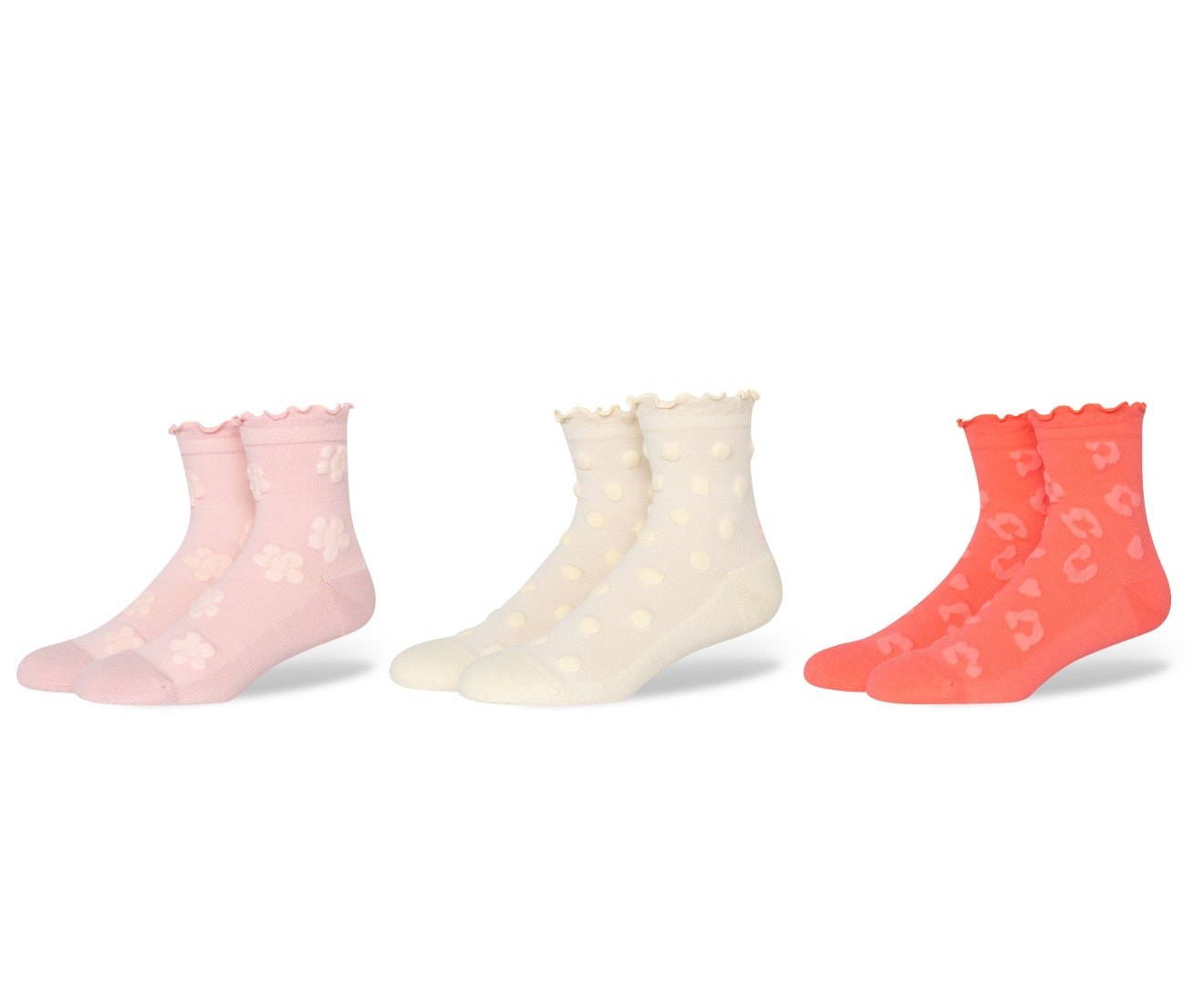CrocsSocks Puff Knit Ankle Persimmon/Multi Unisex Socks