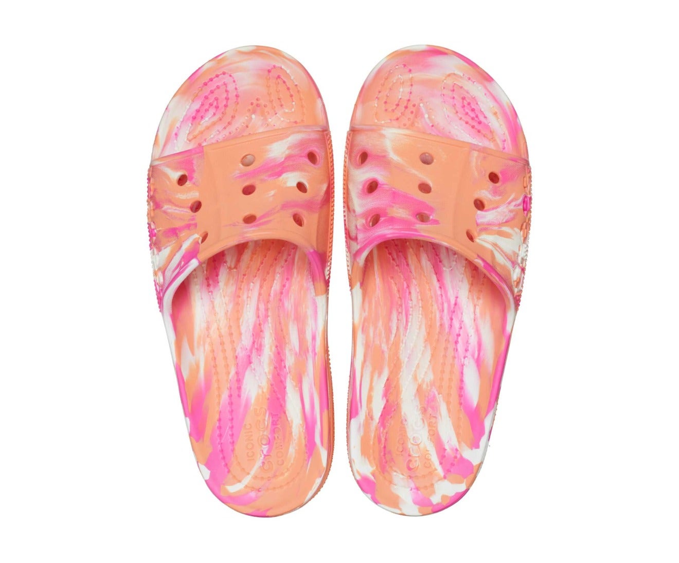 Baya II Marbled Amazon Papaya/Multi Unisex Slide