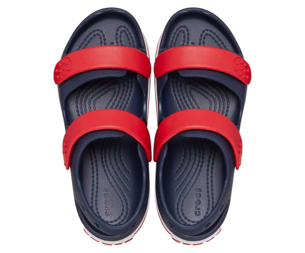 Crocband Cruiser Navy/Varsity Red Kids Sandal