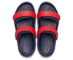 Crocband Cruiser Navy/Varsity Red Kids Sandal