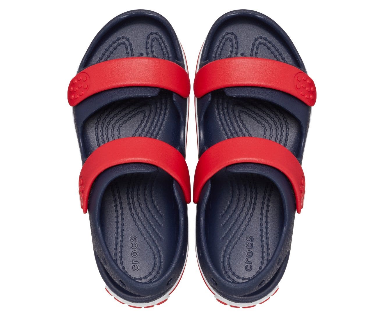 Crocband Cruiser Navy/Varsity Red Kids Sandal