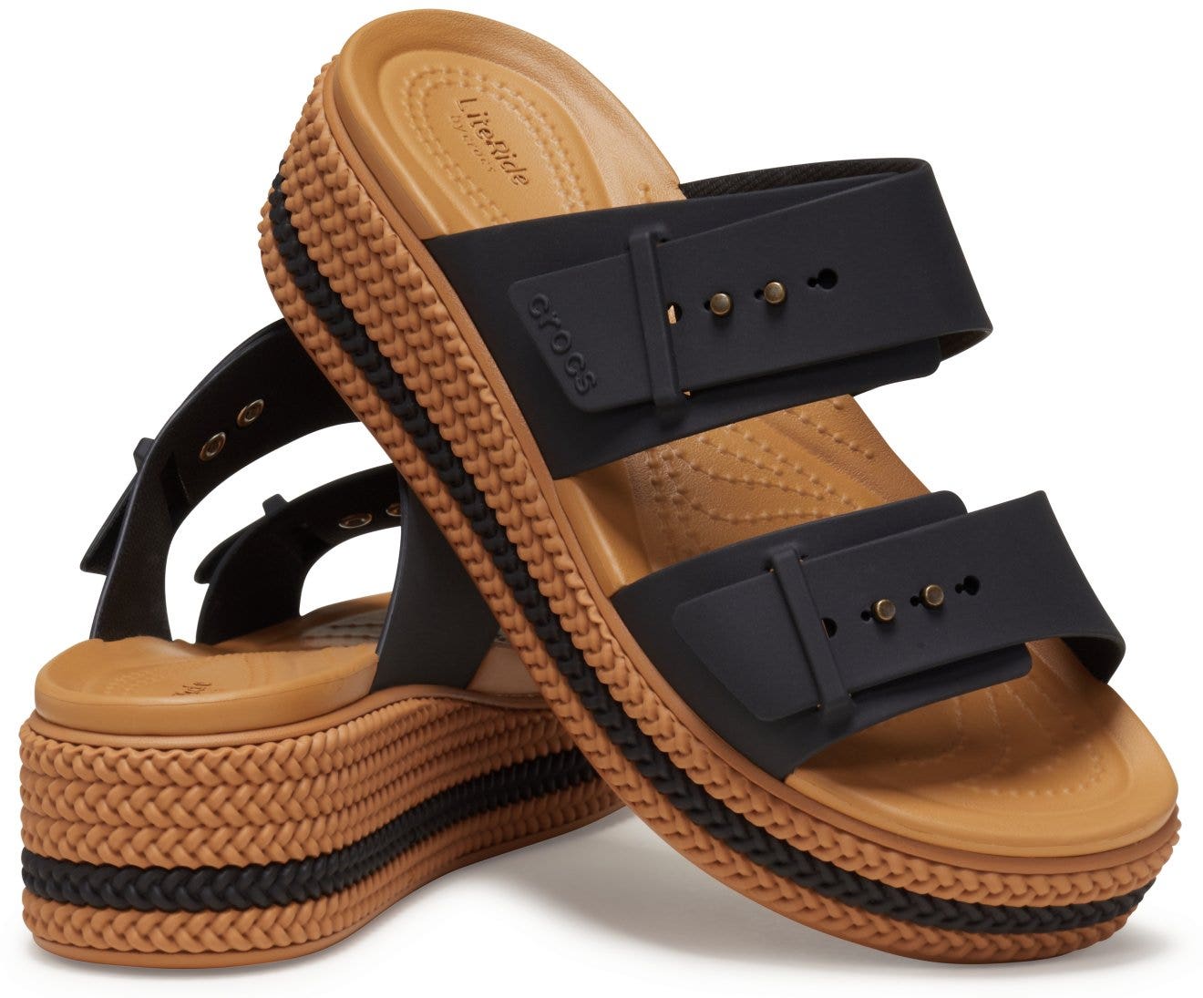 Brooklyn Woven Buckle  Black Women Sandal