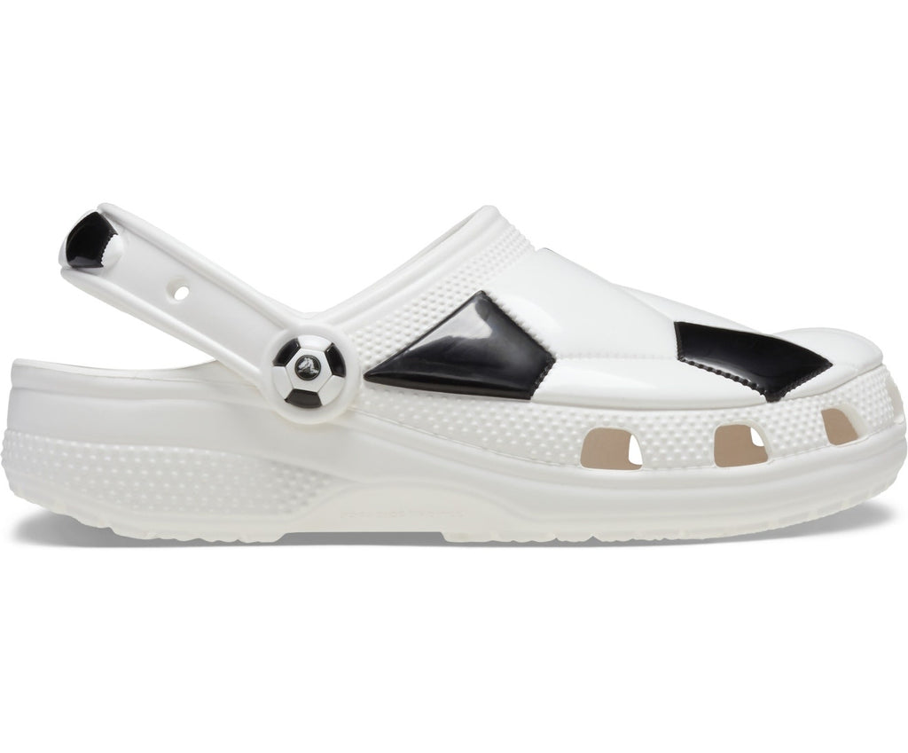 Classic Soccer Ball White/Black Toddler Clog