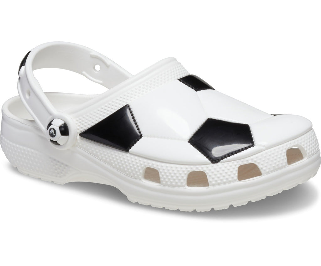Classic Soccer Ball White/Black Toddler Clog