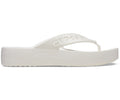 Baya Platform Shimmer Glitter White Women Flip