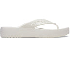 Baya Platform Shimmer Glitter White Women Flip