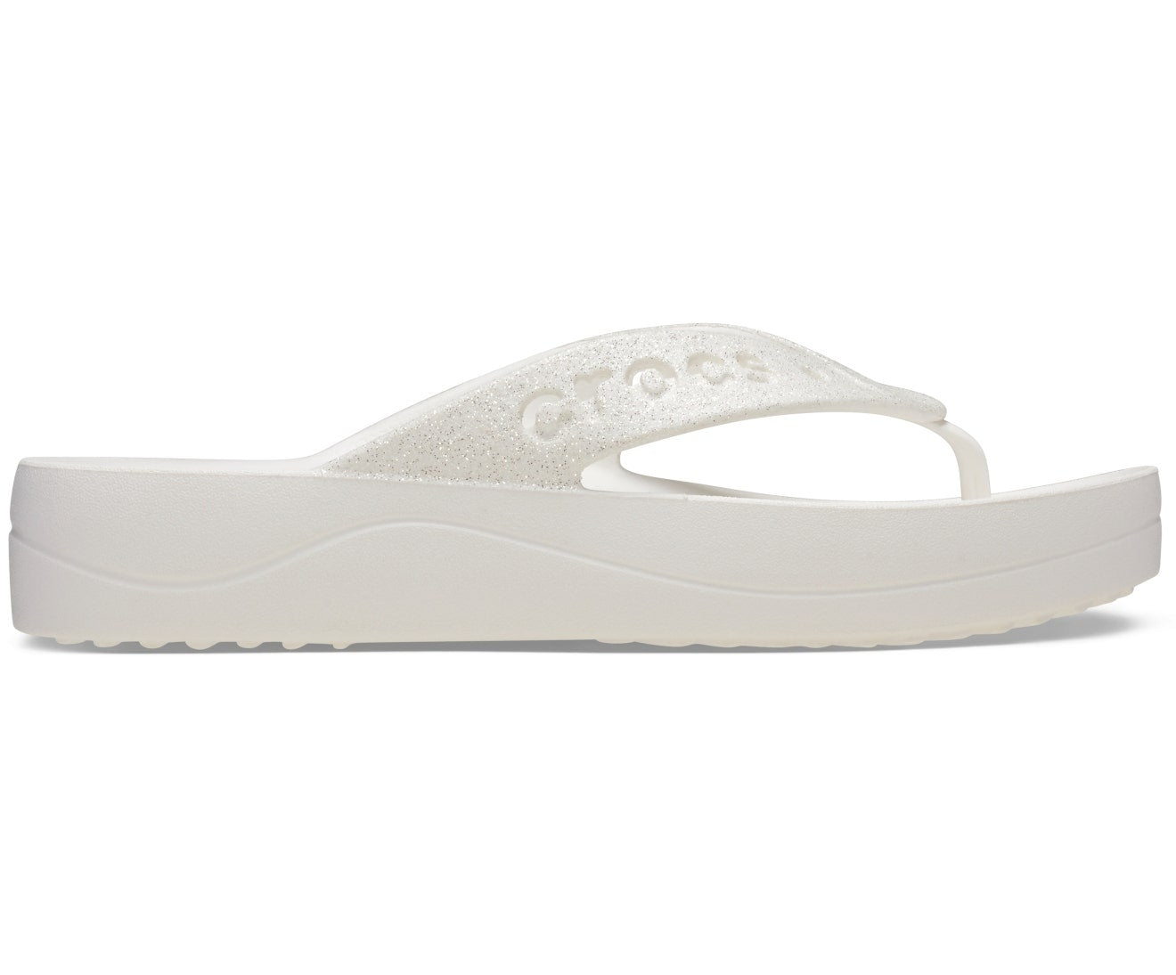 Baya Platform Shimmer Glitter White Women Flip