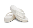 Baya Platform Shimmer Glitter White Women Flip