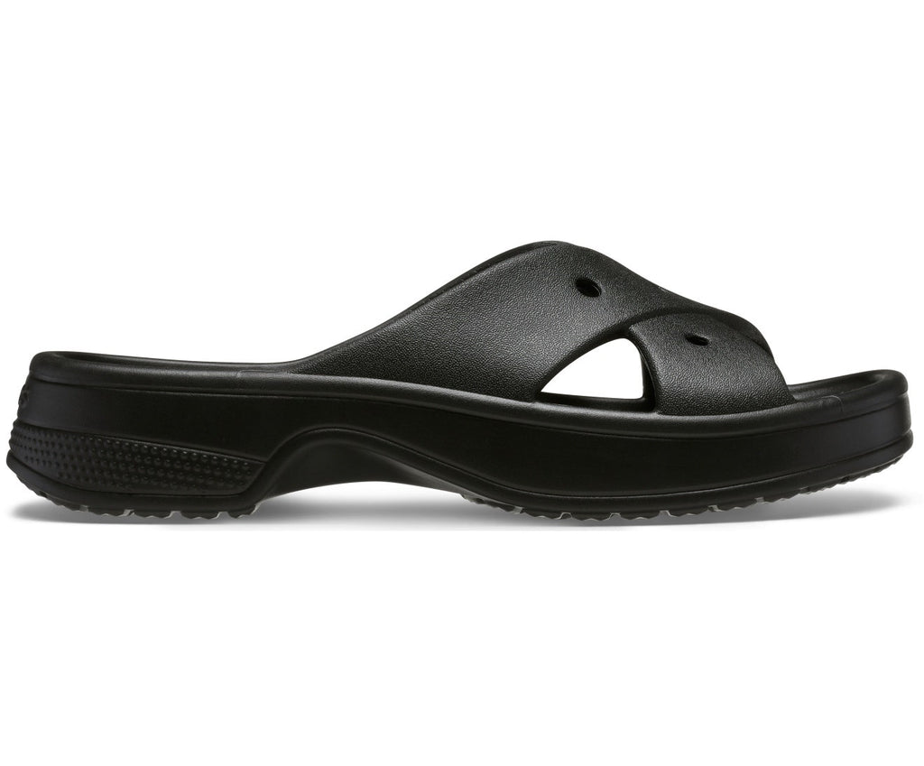 Classic Cross Strap Black Women Slide