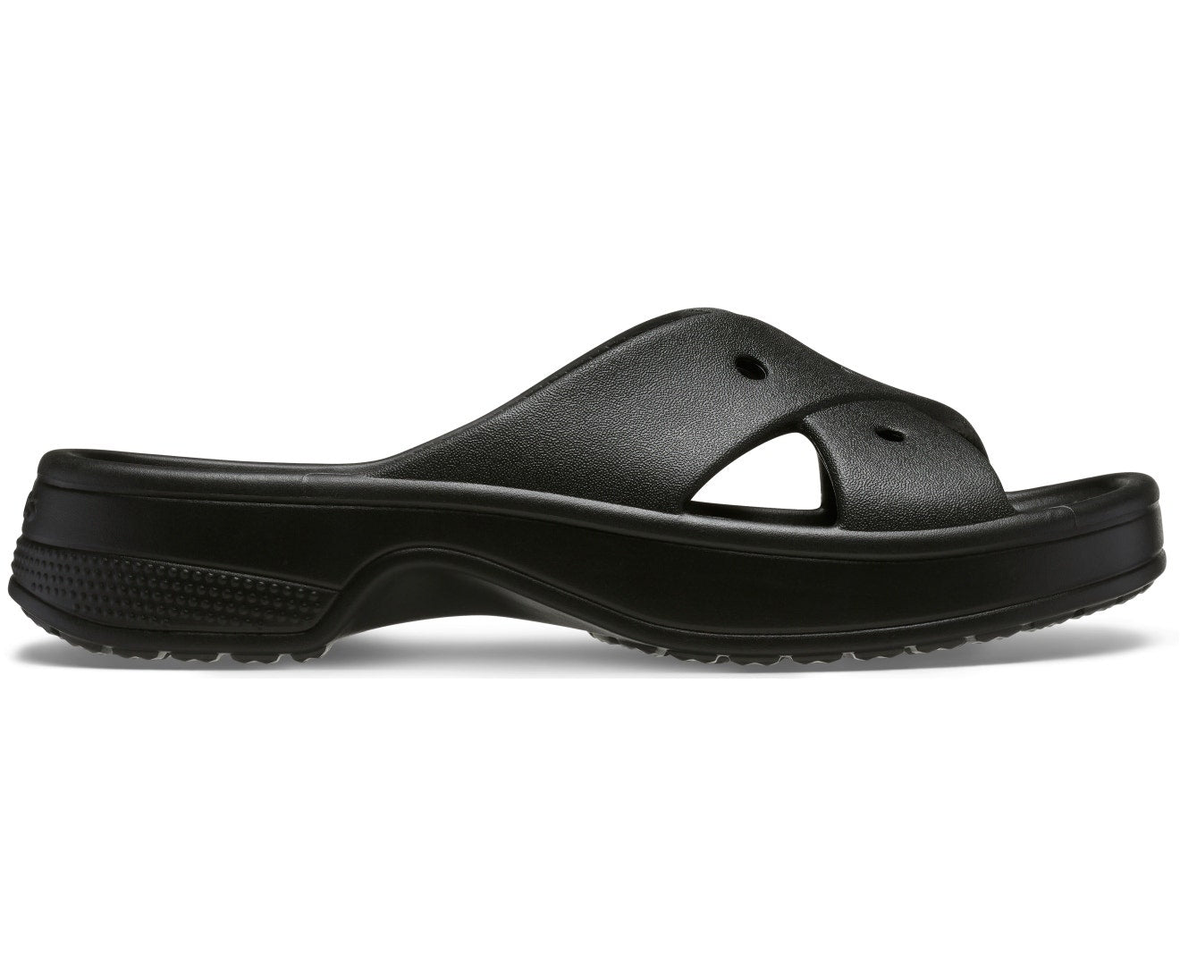 Classic Cross Strap Black Women Slide