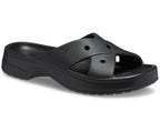 Classic Cross Strap Black Women Slide