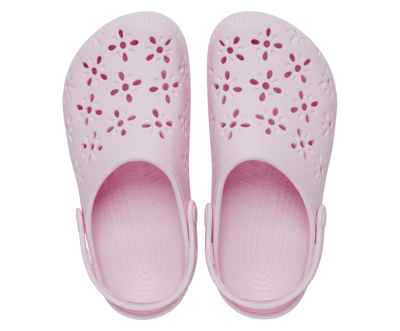 Classic Floral Cut Out Pink Milk Unisex Clog